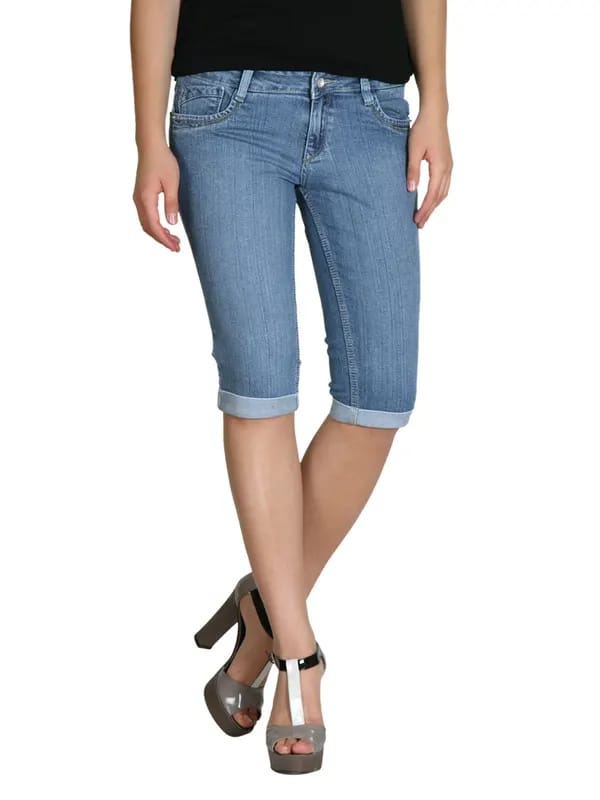 Kraus Jeans Women Blue Capris