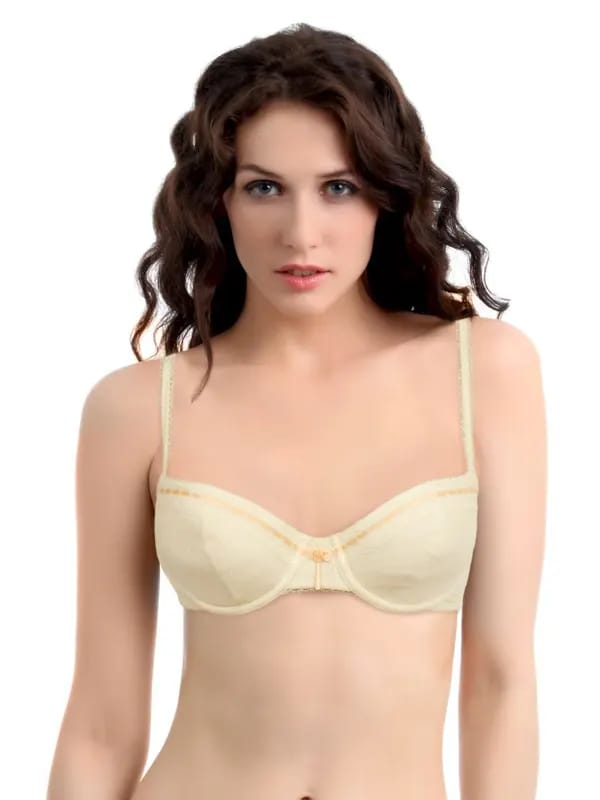 Amante Cream-Coloured Demi-Cup Balconette Bra BCPP01