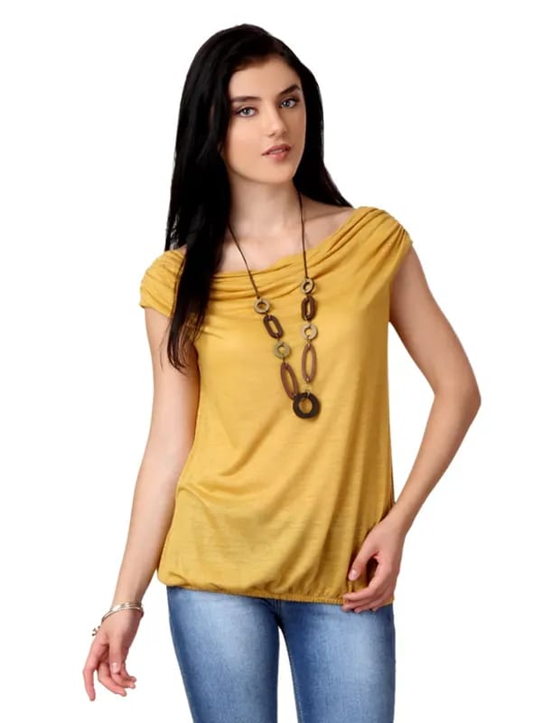 United Colors of Benetton Women Mustard Top