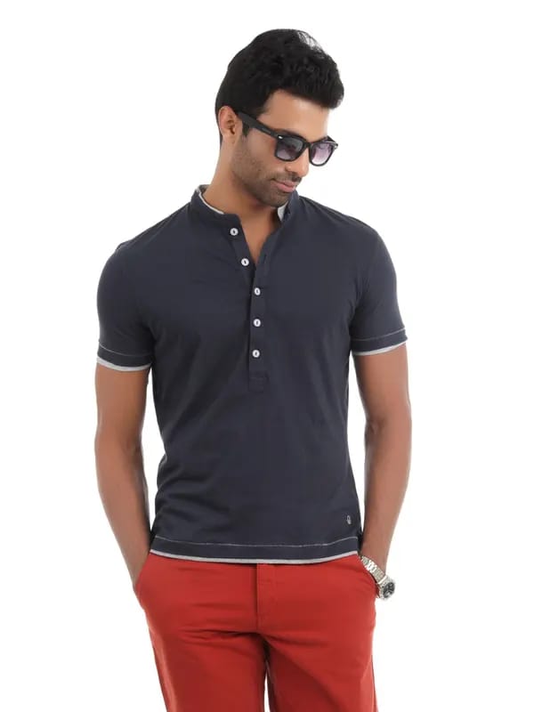 United Colors of Benetton Men Navy Blue T-shirt