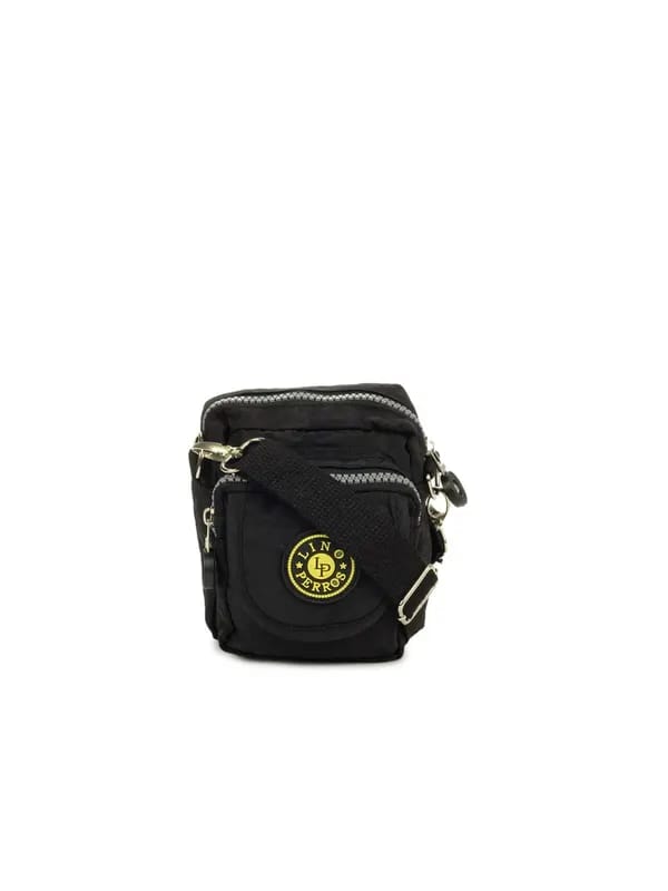 Lino Perros Unisex Black Sling Bag