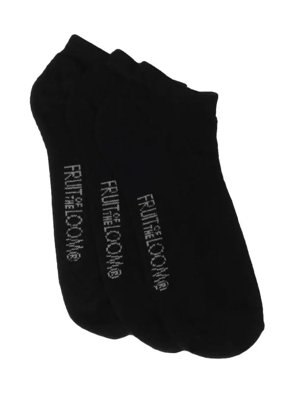 Fruit of the Loom Men Black Pack of Three Socks