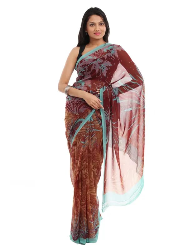 Prafful Rust Sari