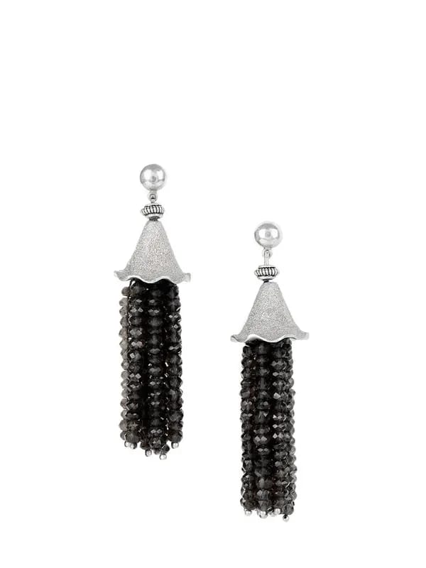 Rreverie Silver & Brown Earrings