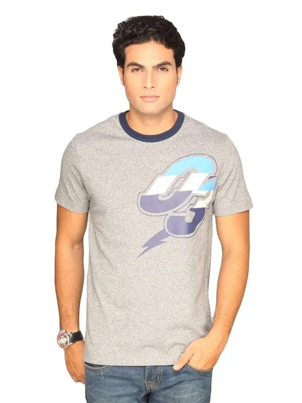 ADIDAS Men's Prt Grey T-shirt