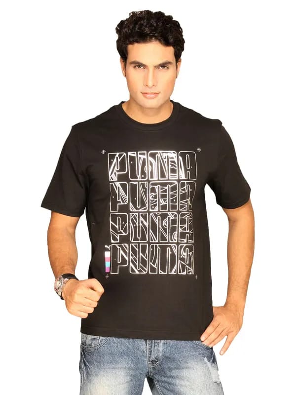 Puma Men's Cbn Logo Black T-Shirt
