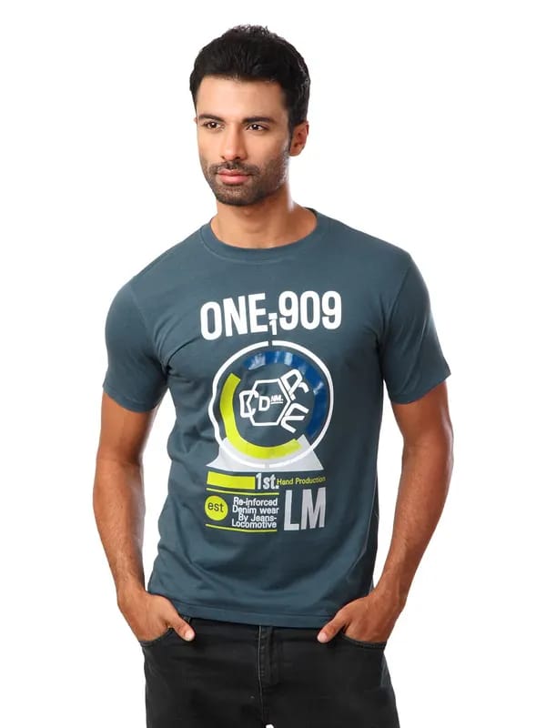 Locomotive Men Grey T-shirt