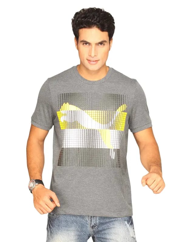 Puma Men's Summer Graphic Grey T-shirt