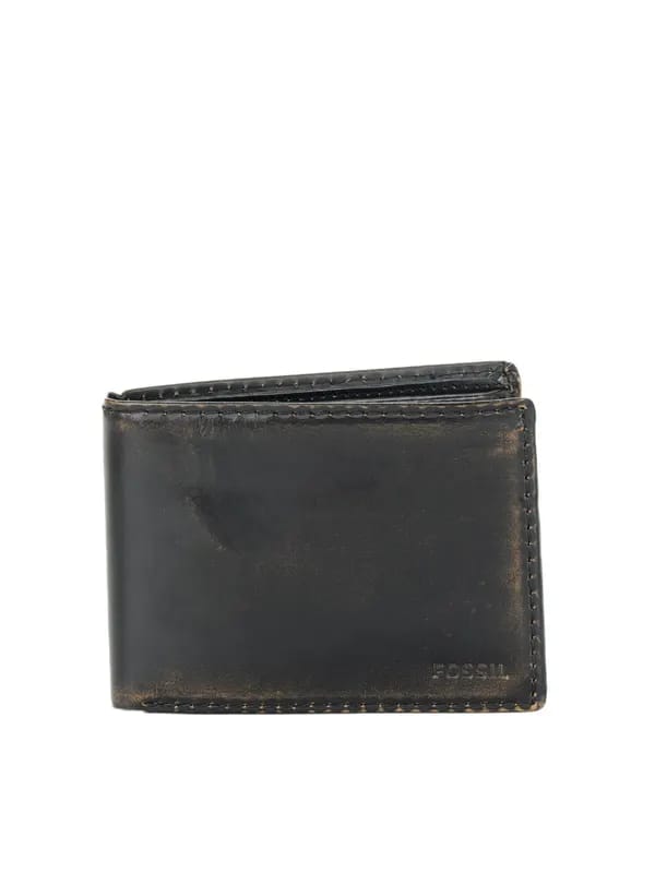 Fossil Men Faded Black Wallet