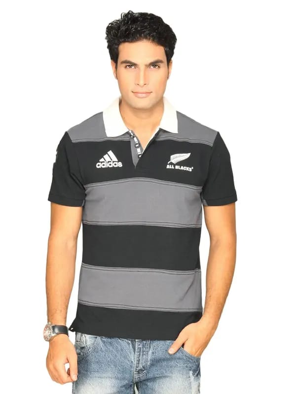 ADIDAS Men's 16th Polo Black T-shirt