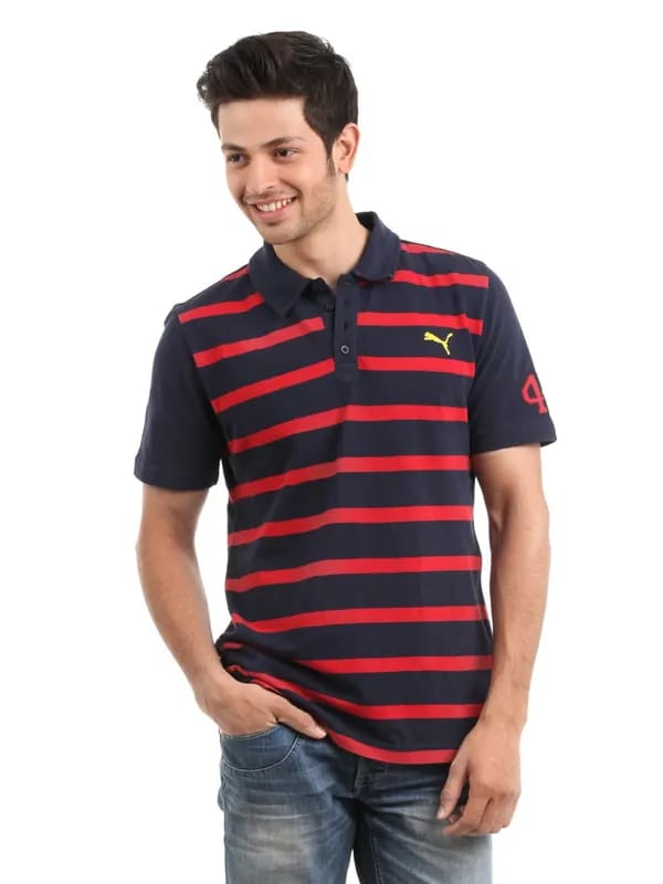 Puma Men Navy Blue T-shirt