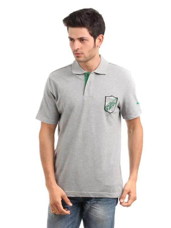 Puma Men Grey T-shirt
