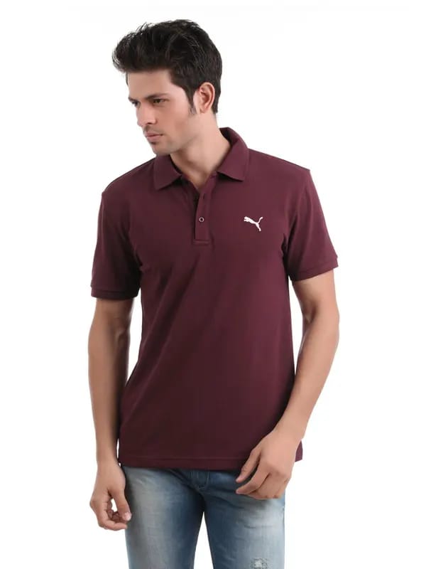 Puma Men Burgundy T-shirt