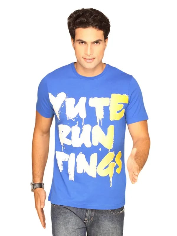 Puma Men's Slogan Blue T-shirt