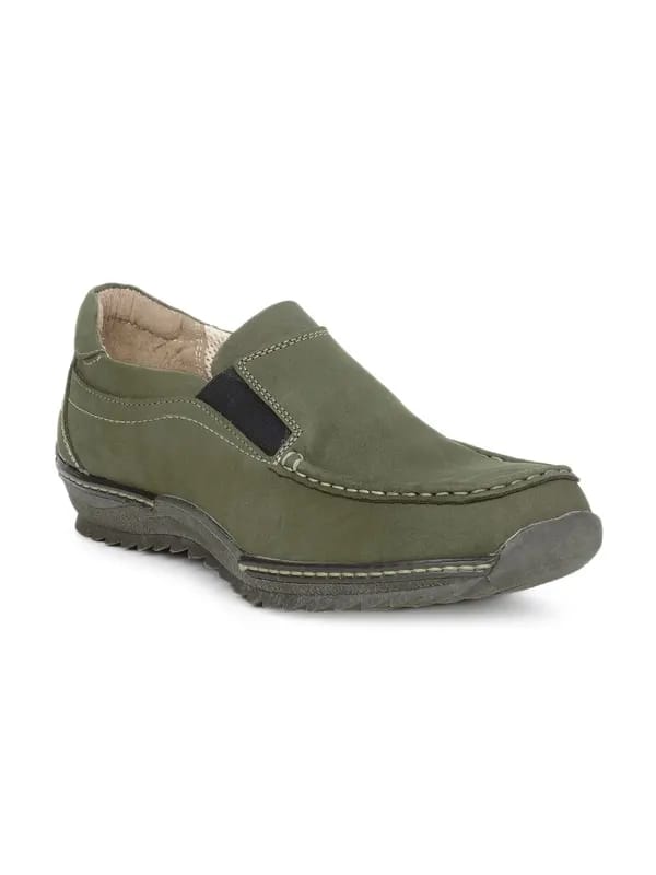 Gliders Men Olive Shoes