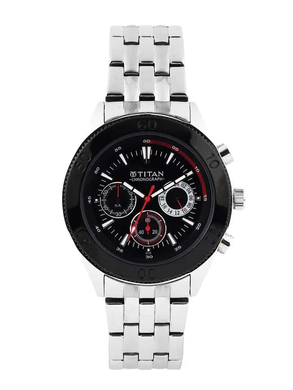 Titan Men Black Dial Watch