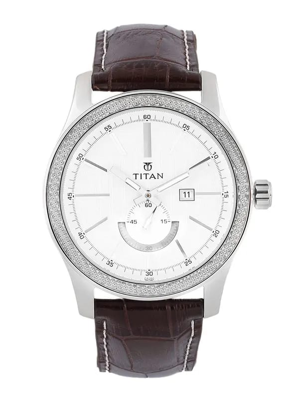 Titan Men White Dial Watch