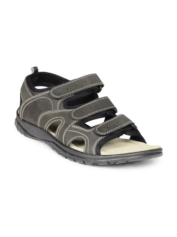 Gliders Men Black Sandals