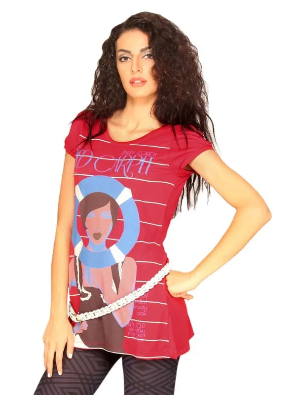 United Colors of Benetton Women Red T-shirt