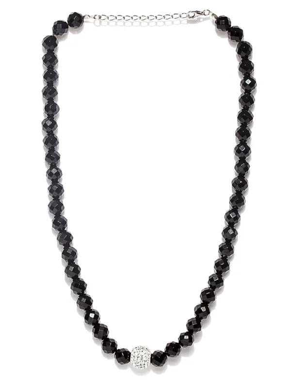 Lucera Black Beaded Necklace