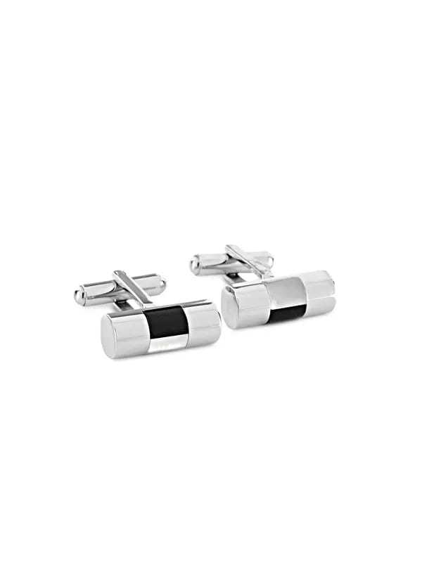 Revv Men Black and White Cufflinks