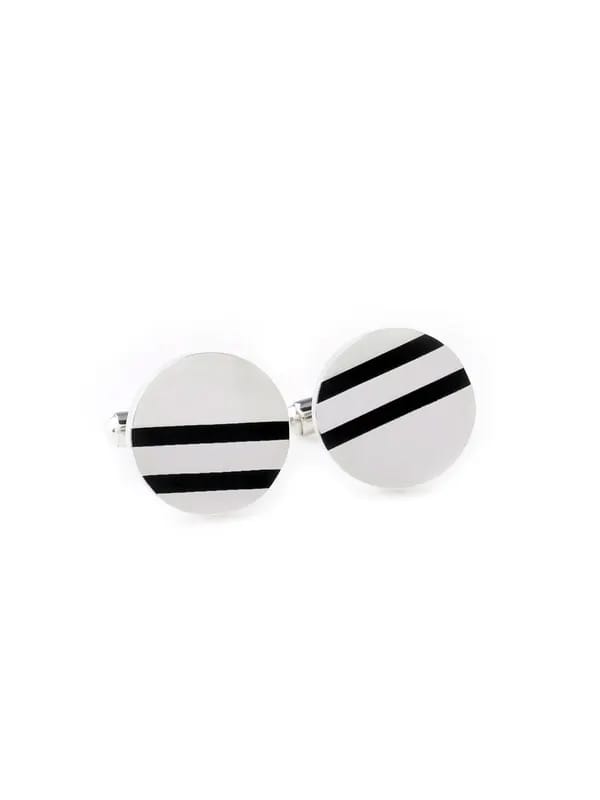 Revv Men Black and Steel Cufflinks