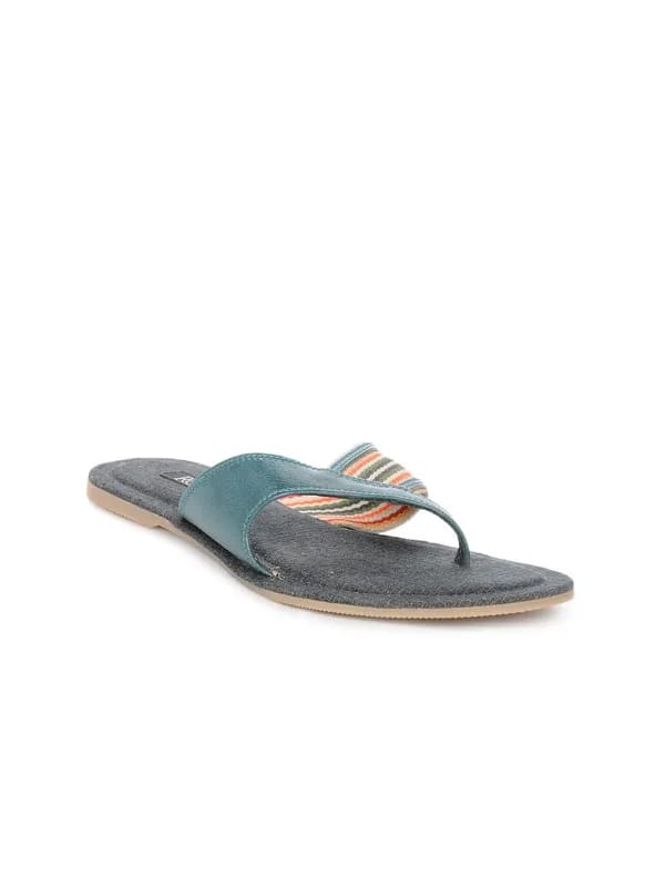 Rocia Women Charcoal & Teal Flats