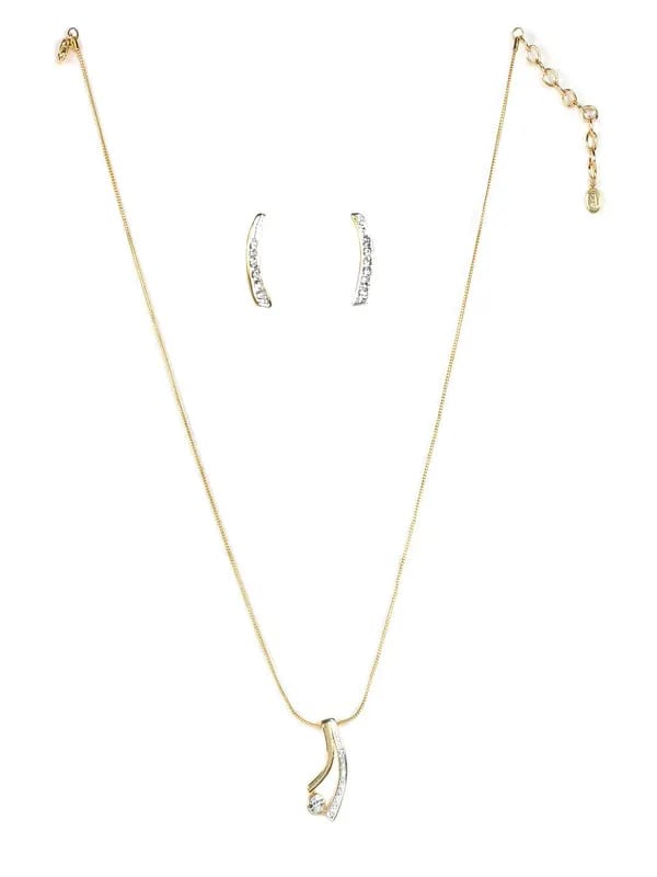 Estelle Women Gold Earring & Pendant Set