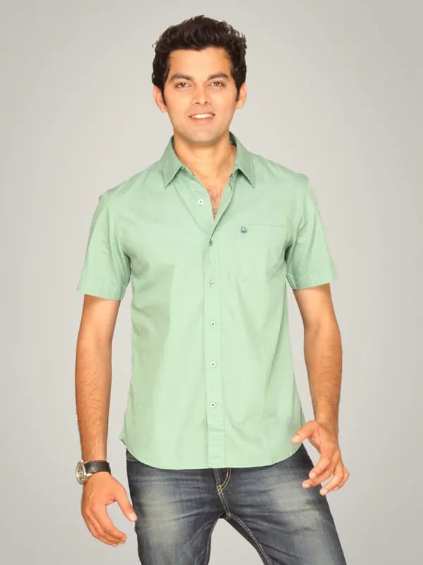 UCB Men Logo Chest Green Shirt