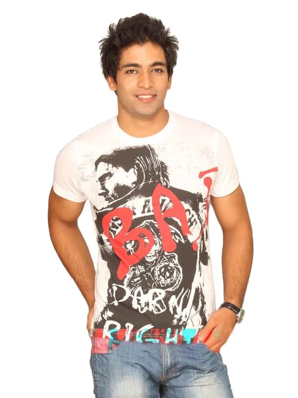 UCB Men's Roundneck Take Good Look White T-shirt
