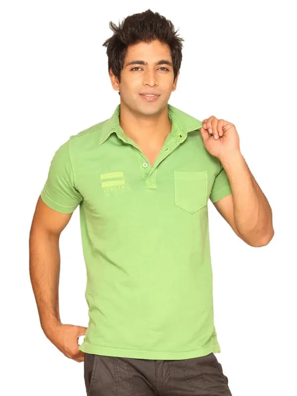 UCB Men's Garment Dyed Green T-shirt