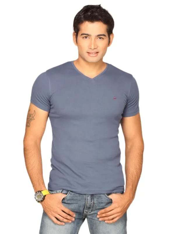 UCB Men's Benetton Logo Navy T-shirt
