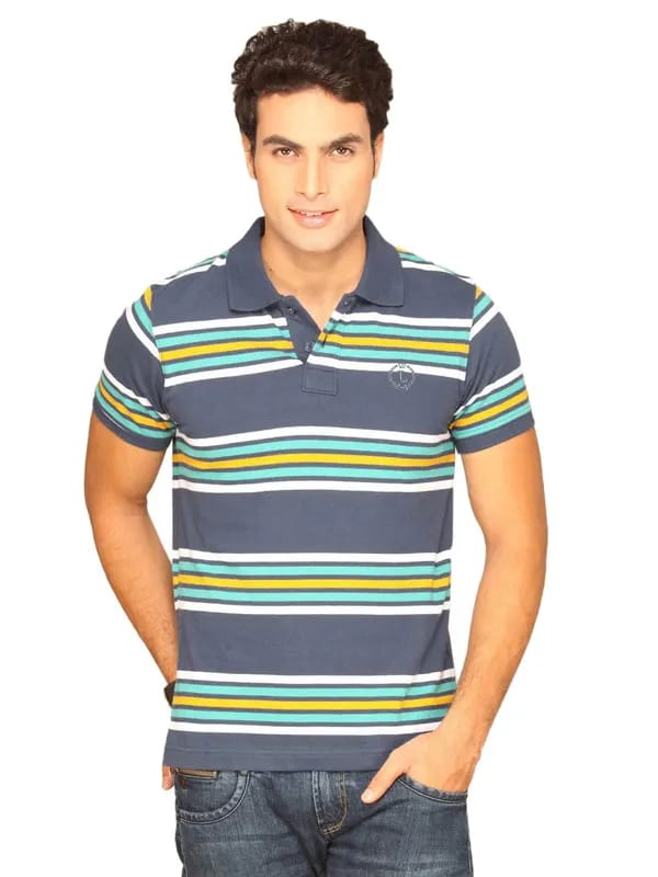 Lee Men's Striper White Blue T-shirt