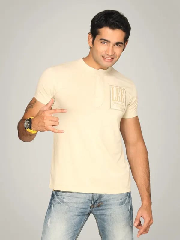 Lee Men's Linen Cream T-shirt