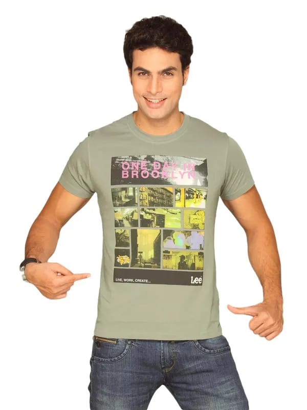 Lee Men's Brooklyn Rider Grey T-shirt