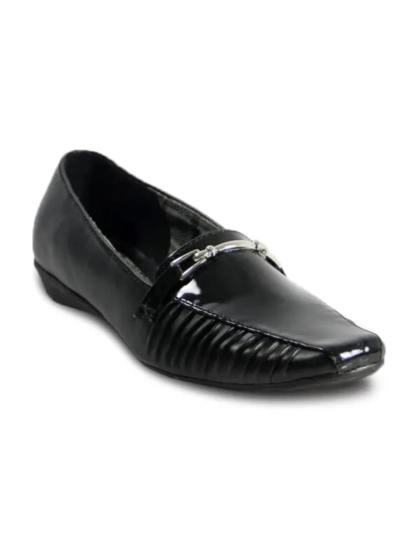 Catwalk Black Slip-on Flat Shoes