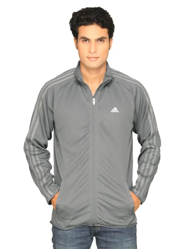 ADIDAS Men Top Grey Jacket