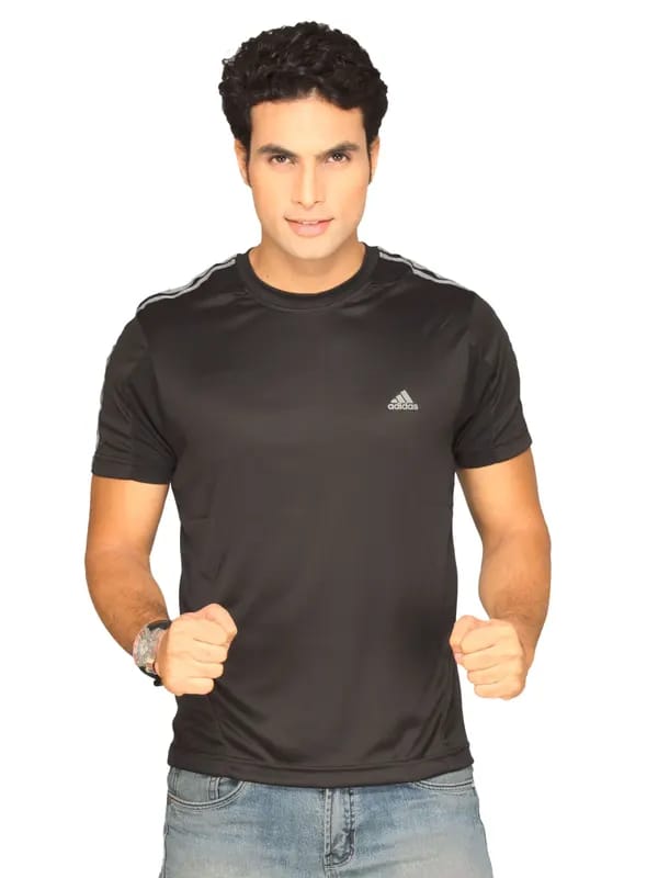 ADIDAS Men's Black Strip T-shirt