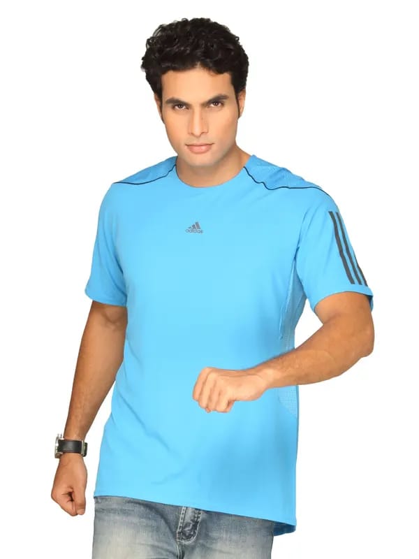 ADIDAS Men Blue T-shirt