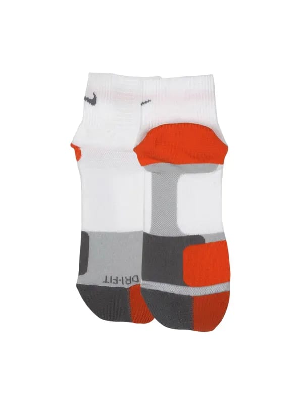 Nike Men's New Elit White Orange Grey Socks