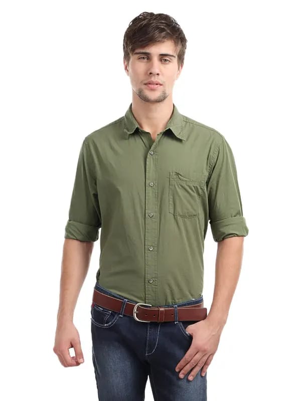 Timberland Men Claremont Popl Olive Shirt