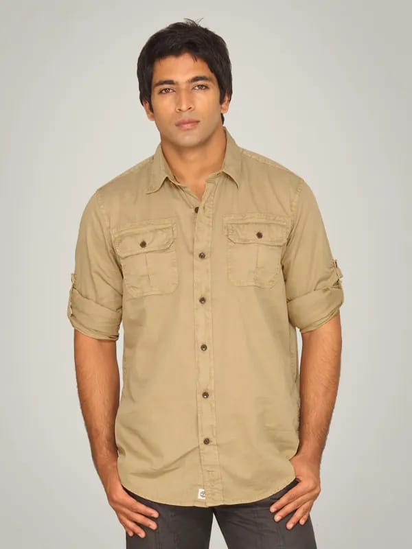 Timberland Men Vintage Rugged Cargo Khaki Shirt