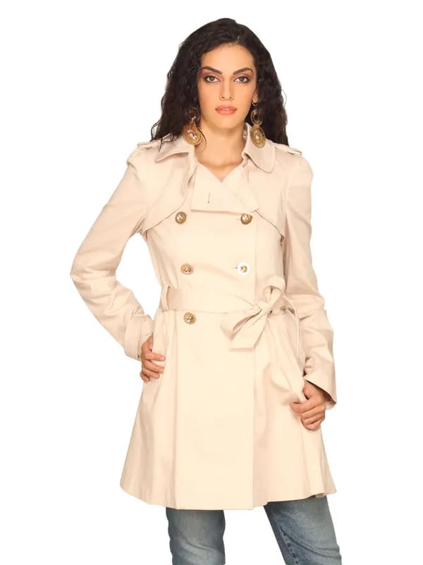 Forever New Women Long Peach Jacket