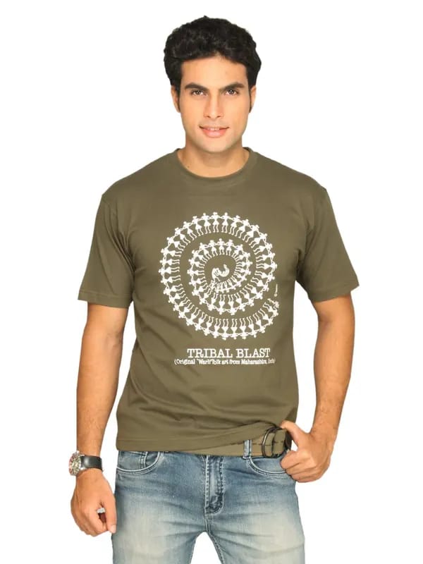 Tantra Men's Tribal Blast Green T-shirt