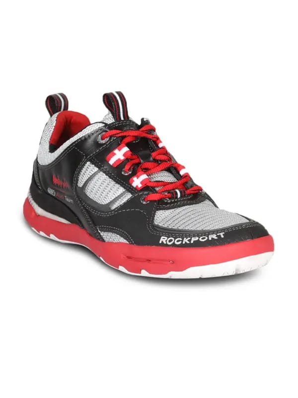 Rockport Men's Hydro Sail Black Silver Red Shoe