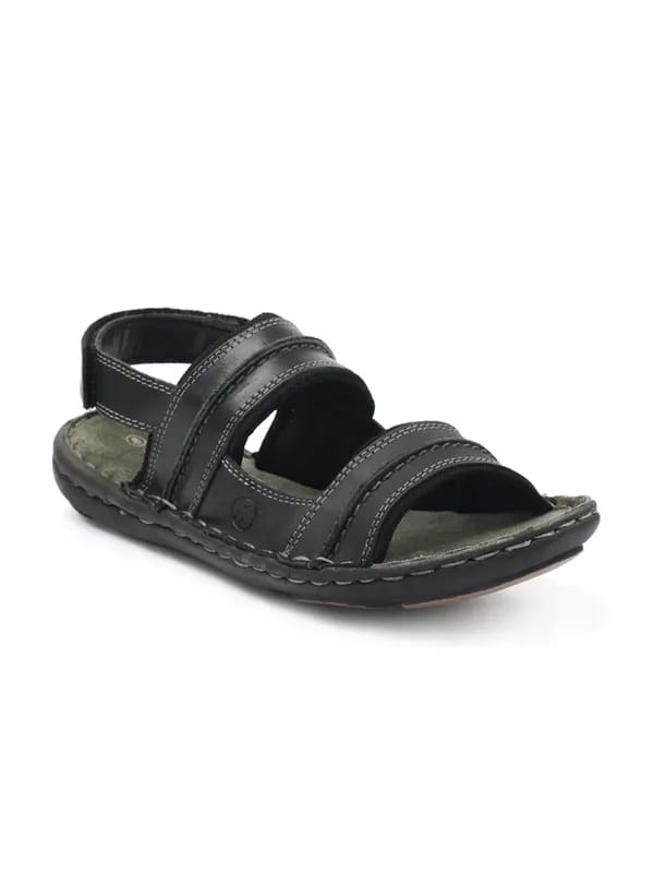 Red Tape Men Strappy Black Floater