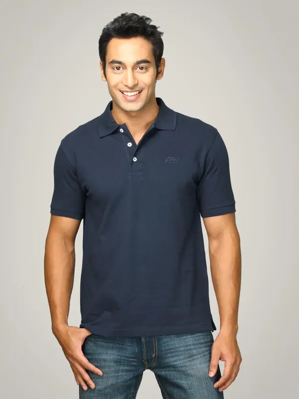 Proline Men Navy Polo T-shirt