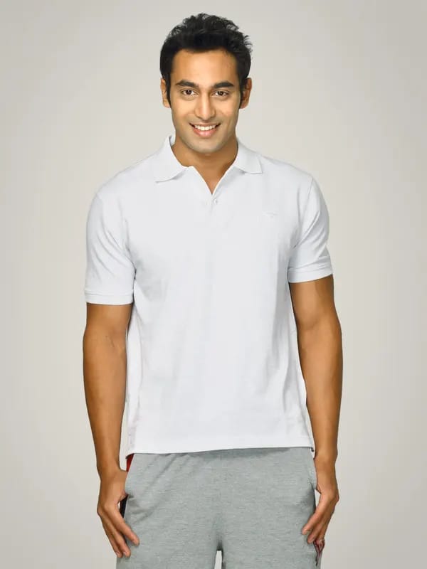 Proline Men White Polo T-shirt