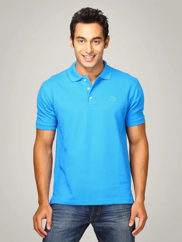 Proline Men Blue Polo T-shirt