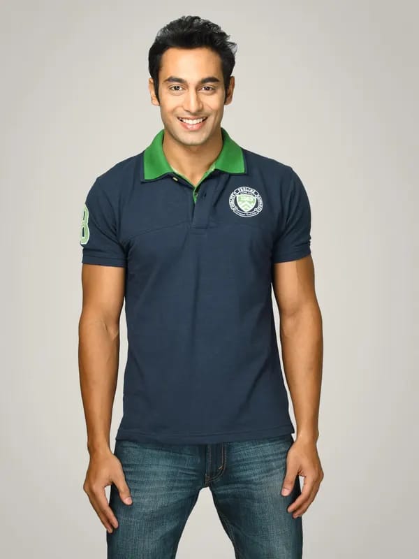 Proline Men Navy Polo T-shirt